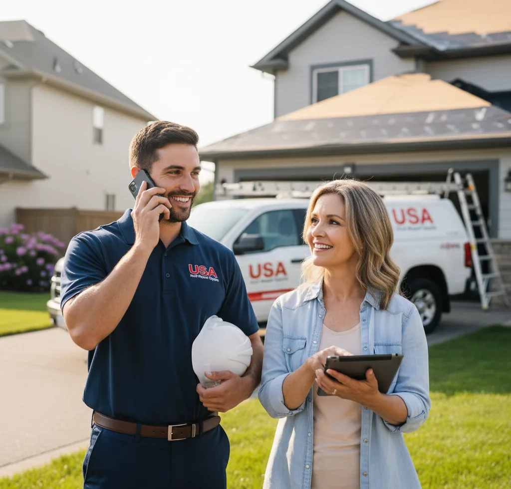 USA Roof Repair Experts customer support in Ashley